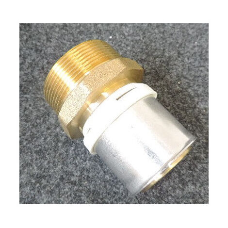 Raccord laiton nickelé multicouche fixe mâle 15x21, 16 mm, sans plomb 2" - 50