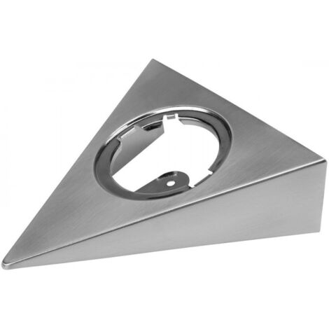 Cadre de montage acier brossé triangulaire 140x135x43mm pour spot encastrement Ø 57mm DL 126 SLV