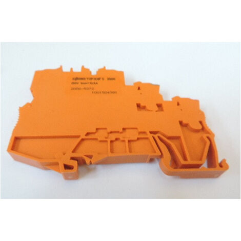 Bloc de jonction orange pour capteur 3 fils 1mm² connexion push-in pose sur rail DIN borne d'alimentation Wago (1/2)