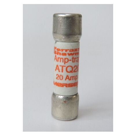 Fusible 20A taille 10x38mm 500V courbe temporisé norme UL-CSA (à l'unité) Mersen