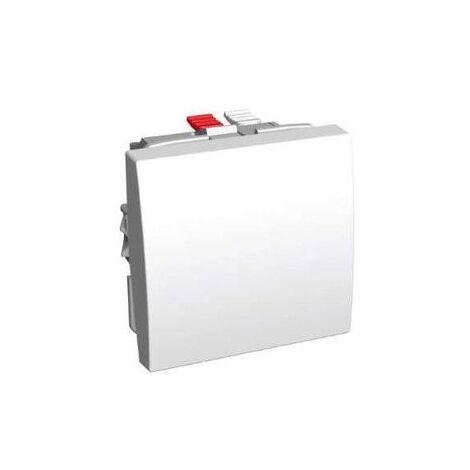 Poussoir 10A NO à fermeture blanc 45X45mm pour plaque ou clipsable goulotte ALTIRA