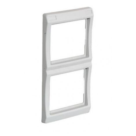 Plaque double verticale grise pour appareillage étanche composable encastré MUREVA SAREL ENN34151