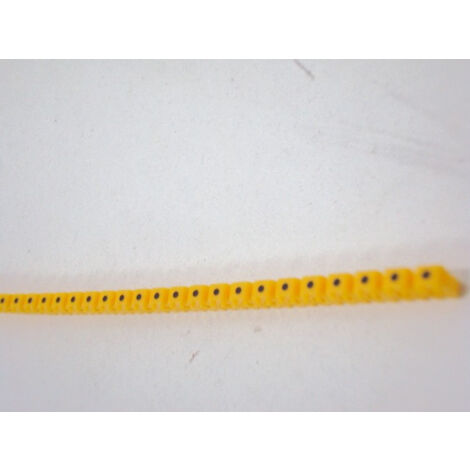 Repere CAB3 "point noir" pour bornier ou filerie 0,5 à 1,5mm² fond jaune (barrette de 30) LEGRAND 038271