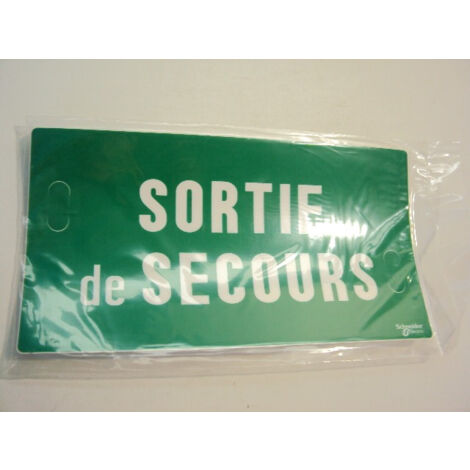 Lot de 10 etiquettes sortie de secours pour BAES SCHNEIDER OVA58952