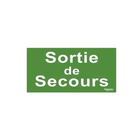 Lot de 10 etiquettes sortie de secours pour BAES SCHNEIDER OVA58952