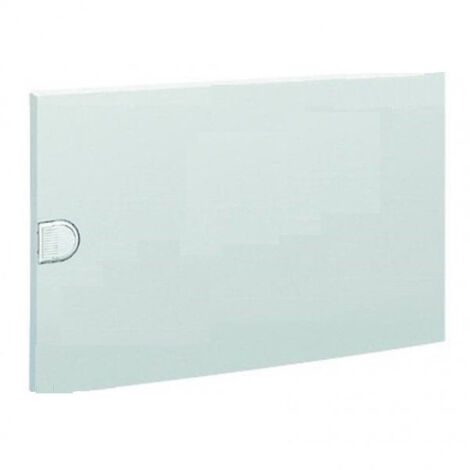 Hager – Porte opaque blanche pour coffret électrique 1 rangée 18 modules – Indice de protection IP40 – VZ008