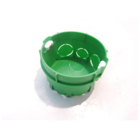 Boite d'encastrement à sceller Ø 68mm prof 40mm 1 poste verte pour maçonnerie mur plein SIB ADR P46840 (1/2)