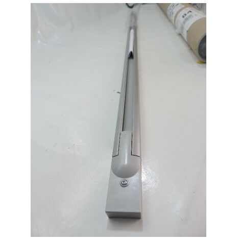 Rail monophasé 1 allumage 1m gris alimentation incorporée avec embout et fixation S-MINOR RAIL 024 ARIC 0364