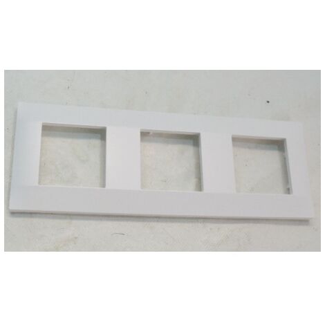 Plaque triple blanc polaire 3 postes entraxe 71mm vertical pour appareillage mural Altira SCHNEIDER ELECTRIC ALB44659