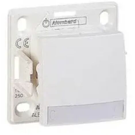 Poussoir lumineux à fermeture porte-étiquette blanc forte luminosité pose saillie sans cadre ALREA SCHNEIDER ELECTRIC ALB61063
