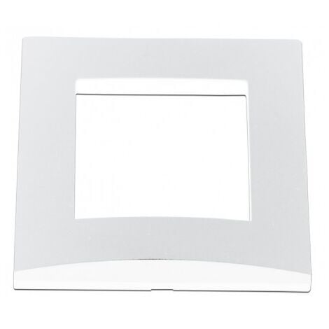 Plaque simple blanche 1 poste bord biseauté pour appareilllage mural AE ALTERNATIVE ELEC AE51001
