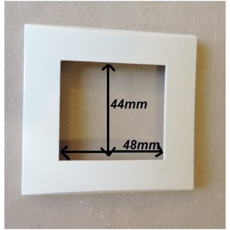 Plaque simple blanche 1 poste bord biseauté pour appareilllage mural AE ALTERNATIVE ELEC AE51001