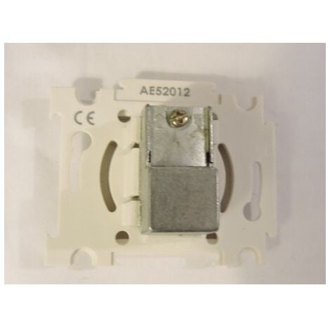 Prise TV simple blanche 1 sortie mâle 9.52mm encastrée fixation vis complète avec plaque de finition ALTERNATIVE ELEC AE52012-P