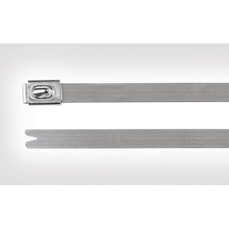 Collier de serrage métallique 201X4.6mm verrouillage à bille inox (sachet de 100) Ø 50mm max MBT8SS HELLERMANN TYTON 111-93088 (1/3)