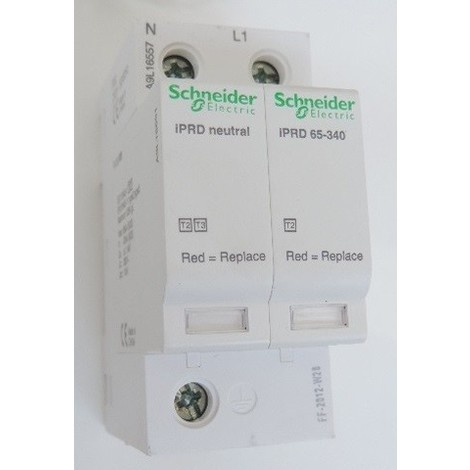 Parafoudre 3P+N type 2 PRD20r 20kA avec câble de terre et report de  signalisation Schneider A9L16297