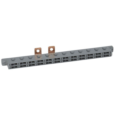 Répartiteur de rangée 1P+N avec 24 cordons connecteurs 6mm² L120mm bleu et noir LEXICLIC LEGRAND 037317 (1/2)