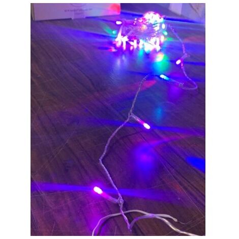 Guirlande LED 7W animée couleur RGB longueur 12m 60 leds avec alim 230/24V FLICKER LED BLACHERE RA301
