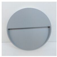 Encastré mural extérieur LED 12.5W alu gris rond Ø 220mm indirect 4000K 405lm 230V IP65 SKILL SIMES S.6280N.14