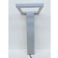 Borne extérieure LED 18W architecturale alu gris H580mm design moderne 3000K 1280lm 230V IP54 TRIM SQUARE 240 SIMES S.3156W.14