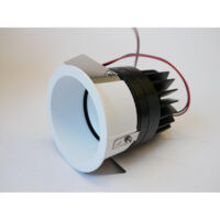 Plafonnier encastre orientable blanc Ø 82x100mm LED 7.1-10W 3000K 714lm 33° alim 350-500mA (non incl) IP23 Diro ST Delta Light
