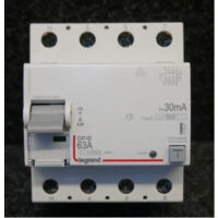 Interrupteur différentiel 63A 4P type B 30mA 230-400V 4 modules arrivée haute et départ bas à vis DX ID LEGRAND