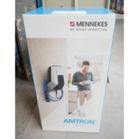 Borne de recharge wallbox monophasée 230V 32A – Puissance 3.7-7.4KW – Prise T2S avec obturateur étanche IP44 – Pour véhicule électrique – Mennekes
