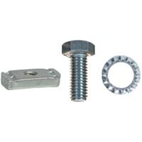 Kit boulons TH Ø 12x25mm avec plaque taraudée et rondelle (blister de 10) pour rail 41 PB FIXATIONS 056431
