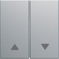 Enjoliveur double pour volets roulants 1 poste 2 modules couleur gris titane série Gallery HAGER