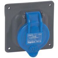 Legrand – Prise tableau 16A 2P+T IP44 bleu – Pour environnements extérieurs – Borne à vis – 52018