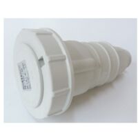 Prise fiche 3P+N+T 16A prolongateur gris PE 1H droite avec clapet IP67 OT BALS 31404