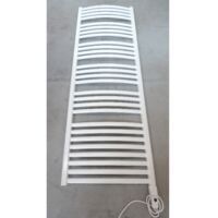 Seche-serviette electrique 1250W fluide caloporteur blanc H.1750mm L.600mm cintré thermostat IR MINORCA RADSON MI0617EL