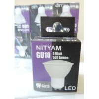 Pack de 10 ampoules LED 6W blanc chaud 3000K 500lm spot GU10 230V angle 120° (équival 40W) 20000h gamme pro NITYAM LDSP-6W-399