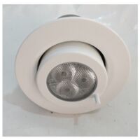 Spot encastré LED 3.6W orientable blanc Ø 120mm blanc chaud 3000K 270lm faisceau 45° IP20 SPRINT MINI SIDE LIGHTING 67915-LBC-45