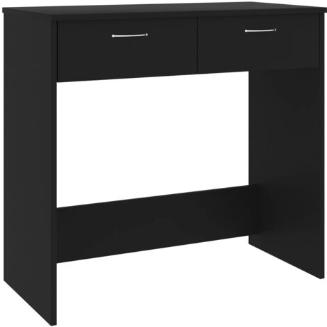 Mesa escritorio puesto de trabajo mueble ordenador estudio 80 x 40 x 75 cm Aglomerado negro 020023921 (1/4)