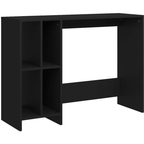 Escritorio mesa puesto de trabajo muebles de ordenador ordenador portátil estudio madera contrachapada negro 020023761 (1/4)