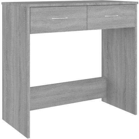 Mesa de escritorio puesto de trabajo mueble de ordenador estudio sonoma 80 x 40 x 75 cm madera contrachapada gris 020023963 (1/5)