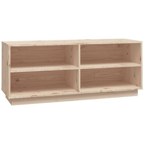 Zapatero zapatero mueble de almacenaje entrada pasillo salón 110 x 34 x 45 cm madera maciza de pino marrón 020021321 (1/4)