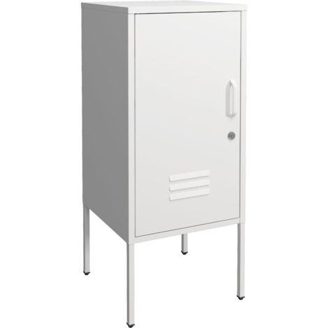 Juego de 2 mesitas de noche de acero 82 x 35 x 35 cm blanco 030008691 (1/5)