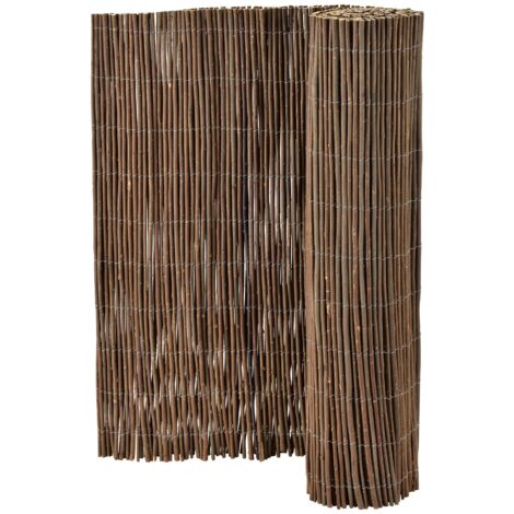 Valla protectora de privacidad de caña 1,5 x 5 m en sauce resistente 030006548 (1/4)
