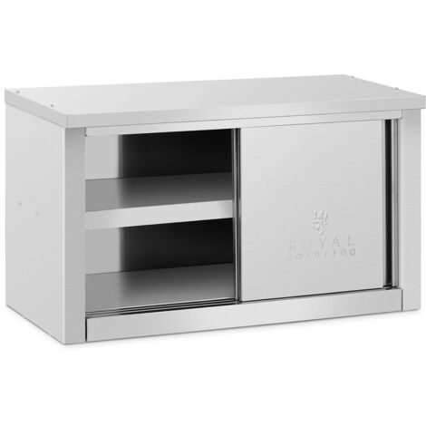 Armario de pared de acero inoxidable Armario de pared con puertas correderas Armario de cocina Armario colgante de acero inoxidable 900 x 400 x 500 mm Capacidad de carga de 60 kg 140005002 (1/5)