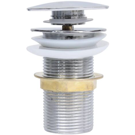 Desagüe de inserción sin rebosadero desagüe para lavabo desagüe para lavabo de baño desagüe para lavabo de casa cromado 020003488 (1/3)