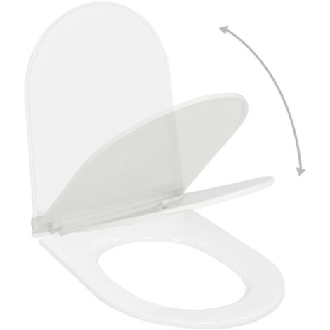 Asiento de inodoro con cierre suave, asiento de inodoro, asiento de inodoro, baño, hogar, restaurante, tienda, hotel, blanco 020002908 (1/5)