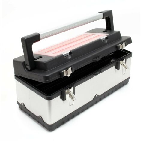 Caja de herramientas Portaherramientas de 59 cm Caja de acero refinado con asa 160000269 (1/5)