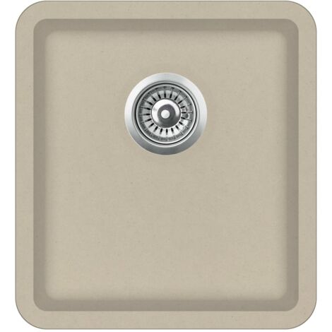 Fregadero de cocina lavabo individual 42 x 46 cm granito beige 020002353 (1/4)
