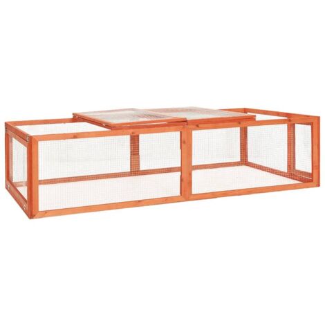 Jaula para conejos conejera para animales pequeños 183 x 90 x 46,5 cm madera maciza de abeto 020000581