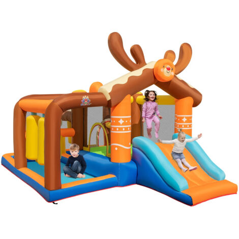 Castillo inflable con tobogán para niños de 3 a 12 años, parque ...
