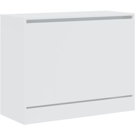 Zapatero zapatero mueble de almacenaje entrada pasillo salón 80 x 34 x 63 cm madera contrachapada blanca 020021506 (1/5)