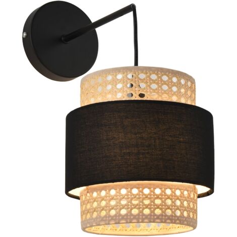 Aplique de pared para salón comedor 36 x 30 x 18 cm negro beige 030007349 (1/5)