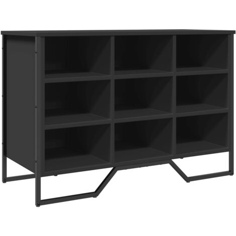 Zapatero zapatero mueble de almacenaje entrada pasillo salón 90 x 38 x 61,5 cm madera contrachapada Negro 020022030 (1/5)