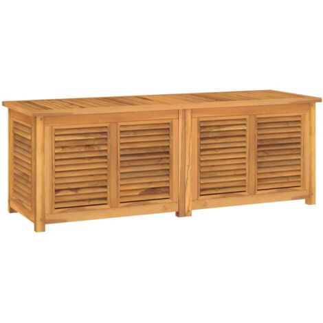 Banco De Jardín Con Almacenamiento De Madera De Acacia - 126 Cm, Ideal Para Terraza, Jardín O Patio